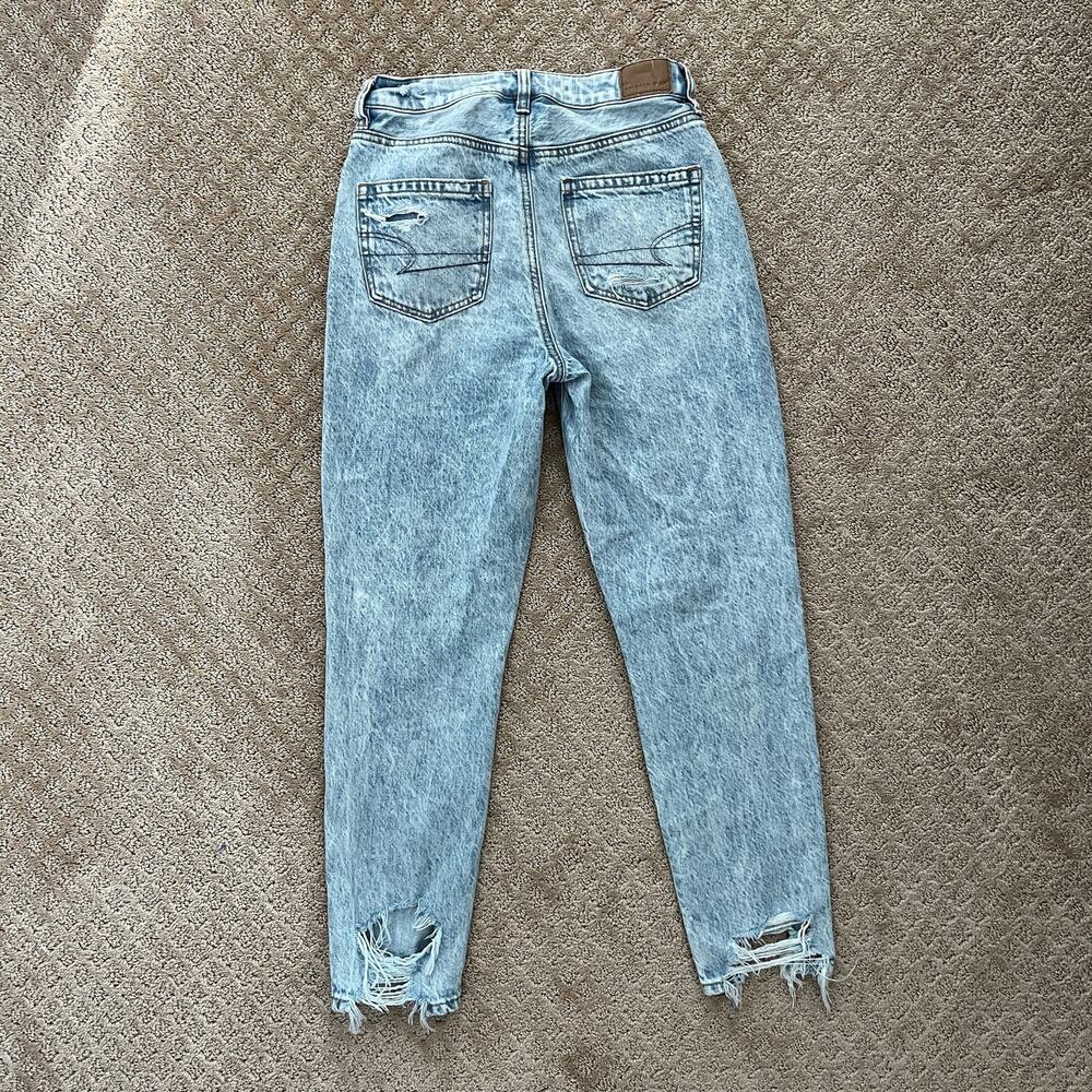 American Eagle Acid Wash Comfort Stretch Wasitband Distressed Jeans 0 Short - Picture 3 of 6